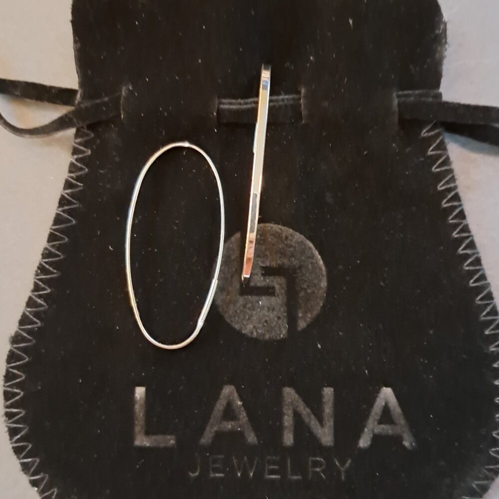 Lana Oval Magic Hoop Earrings 14k white gold